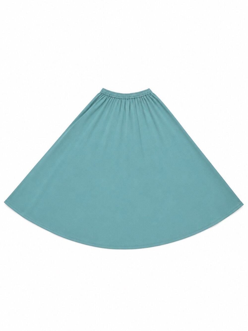 Mike & Me Women’s Teal Elastic Waist A-Line Midi Skirt USA Size Small